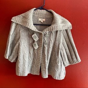 SO short sleeve cropped cardigan sweater